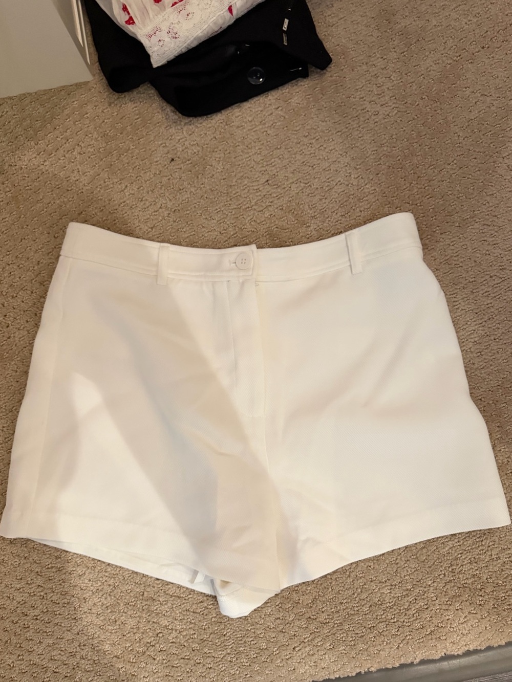 Aqua White Tailored High-Rise Women's Shorts